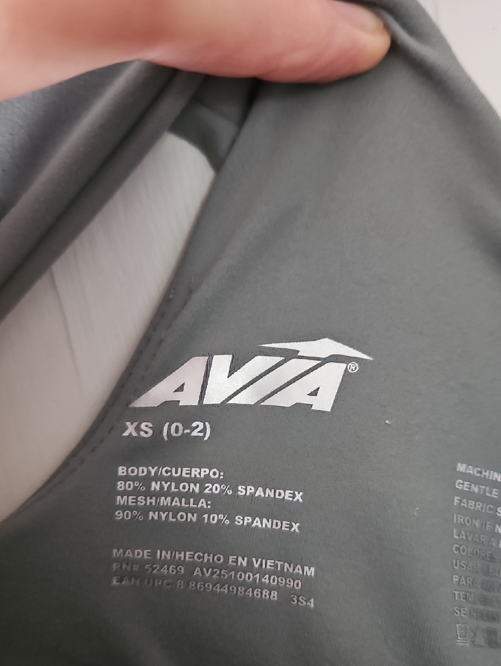 Avia Sage Green Scoop Neck Athletic Mini Dress With Built In Bra And Shorts XS - Picture 3 of 5